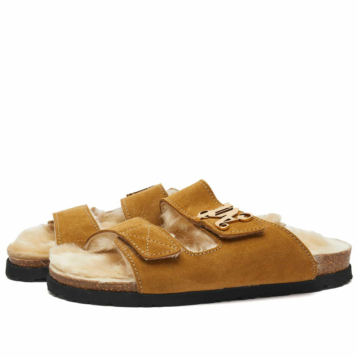 Palm Angels Women's Comfy Slipper Sandals in Beige