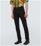 Versace Embellished mid-rise straight jeans