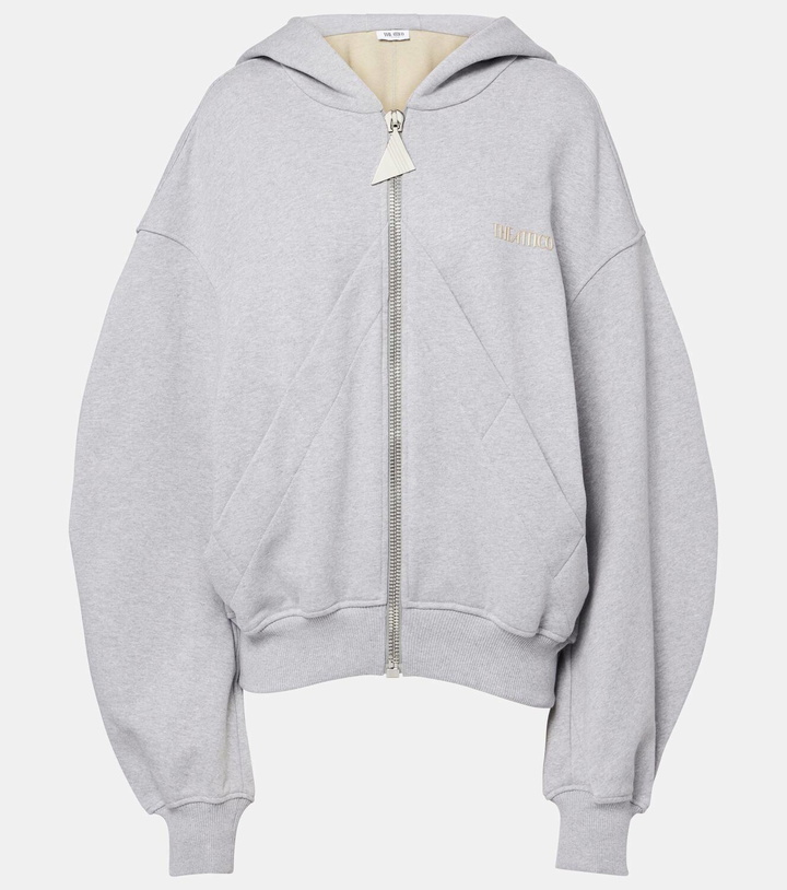 Photo: The Attico Logo cotton fleece hoodie
