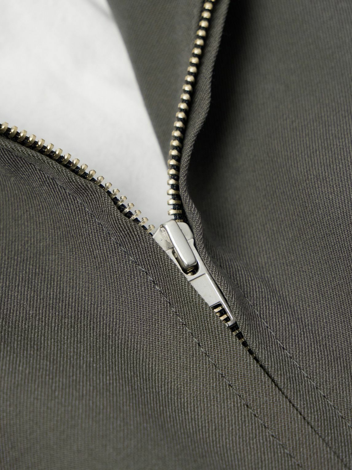 ATON - Wool-Twill Harrington Jacket - Green