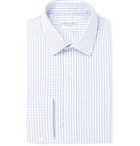 Charvet - Blue Checked Cotton-Poplin Shirt - White