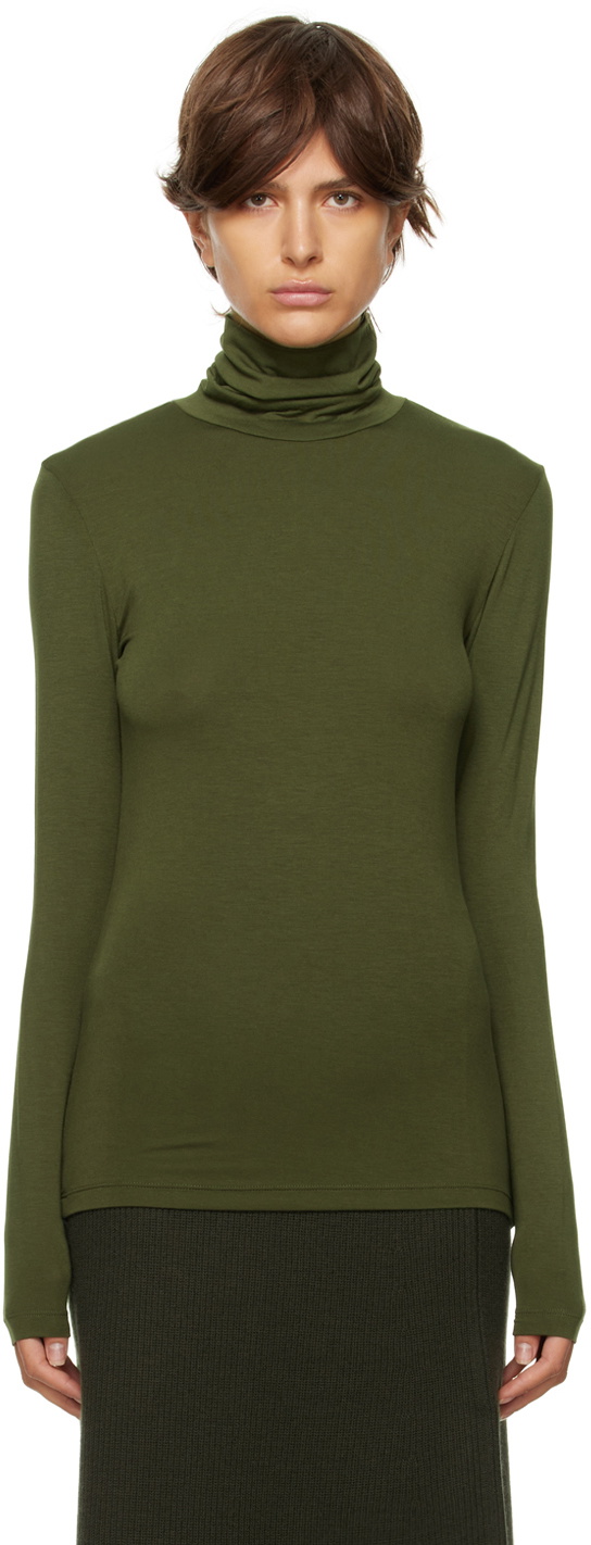Max Mara Leisure Green Dede Turtleneck