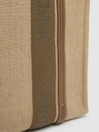 CHLOÉ Woody Linen Tote Bag