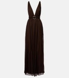 Tory Burch Belted jersey maxi dress