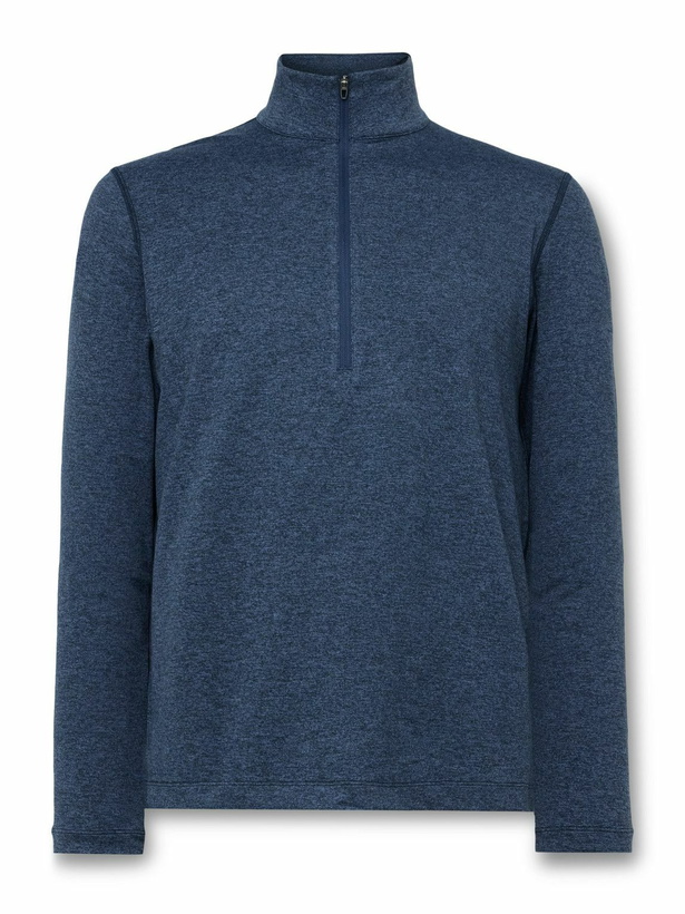 Photo: Lululemon - Slim-Fit Stretch Recycled-Jersey Half-Zip Top - Blue