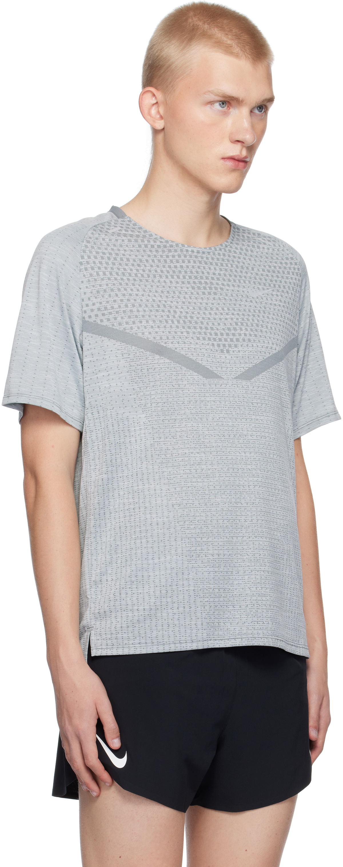 nike tech knit t shirt grey