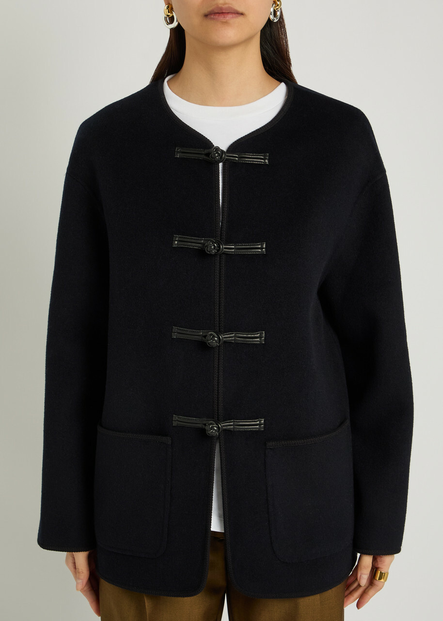 Rohe Wool and Cashmere-blend Jacket Navy