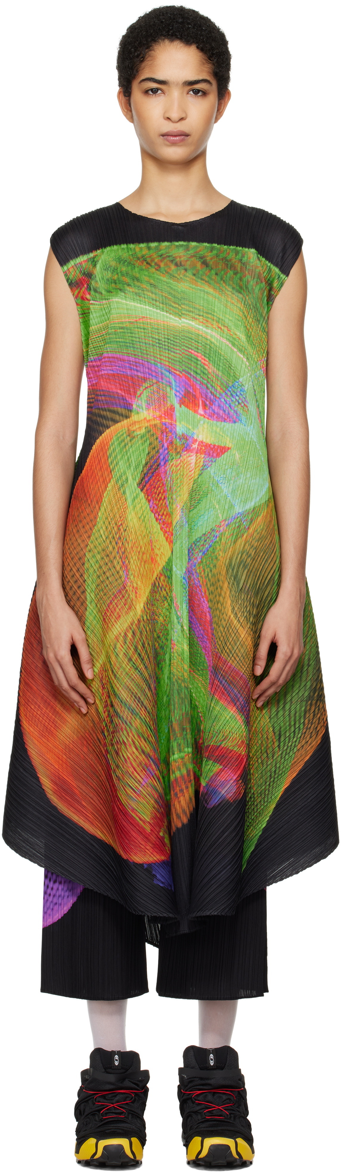 PLEATS PLEASE ISSEY MIYAKE Multicolor Spectrum Maxi Dress Pleats Please  Issey Miyake