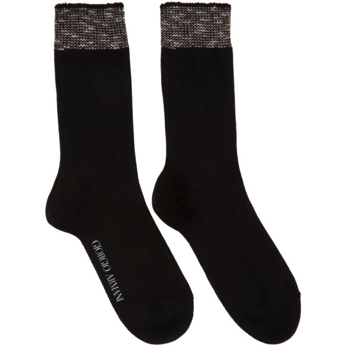 Photo: Giorgio Armani Black Trim Basic Socks