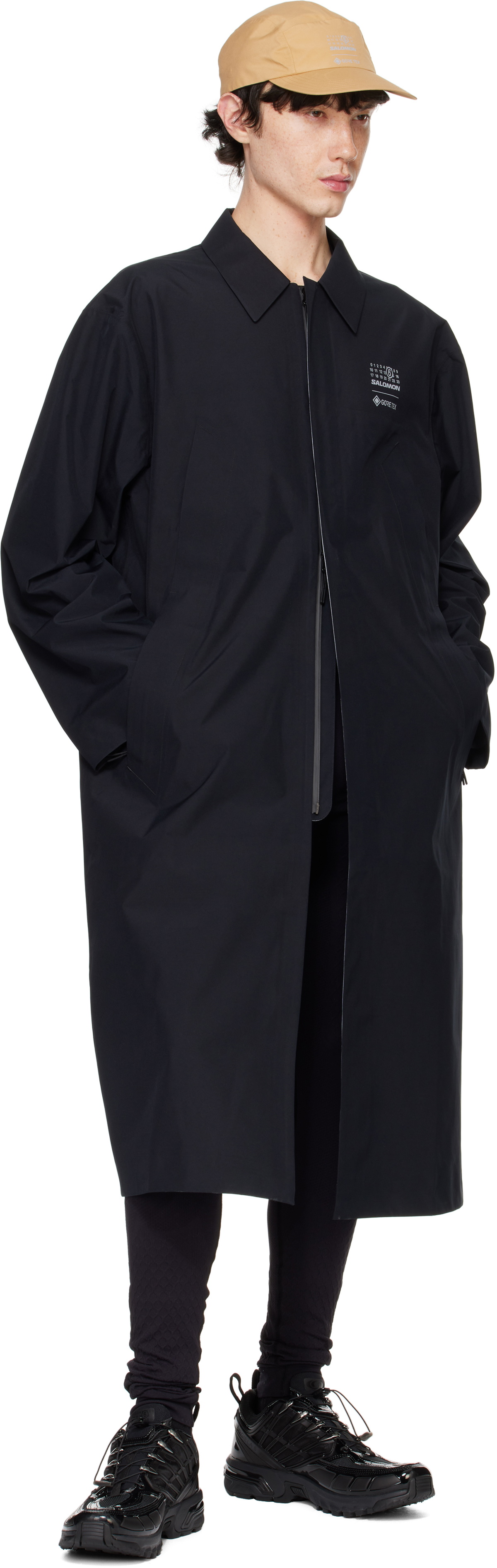 MM6 Maison Margiela Black Salomon Edition GORE-TEX Trench Coat MM6