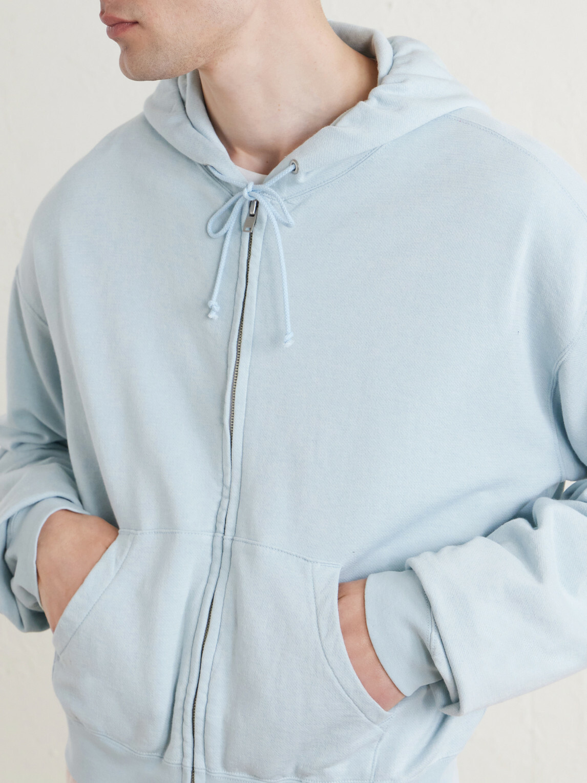 Auralee - Cotton, Wool and Silk-Blend Zip-Up Hoodie - Blue