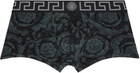 Versace Black & Gray Printed Jacquard Cotton-Jersey Boxer Briefs