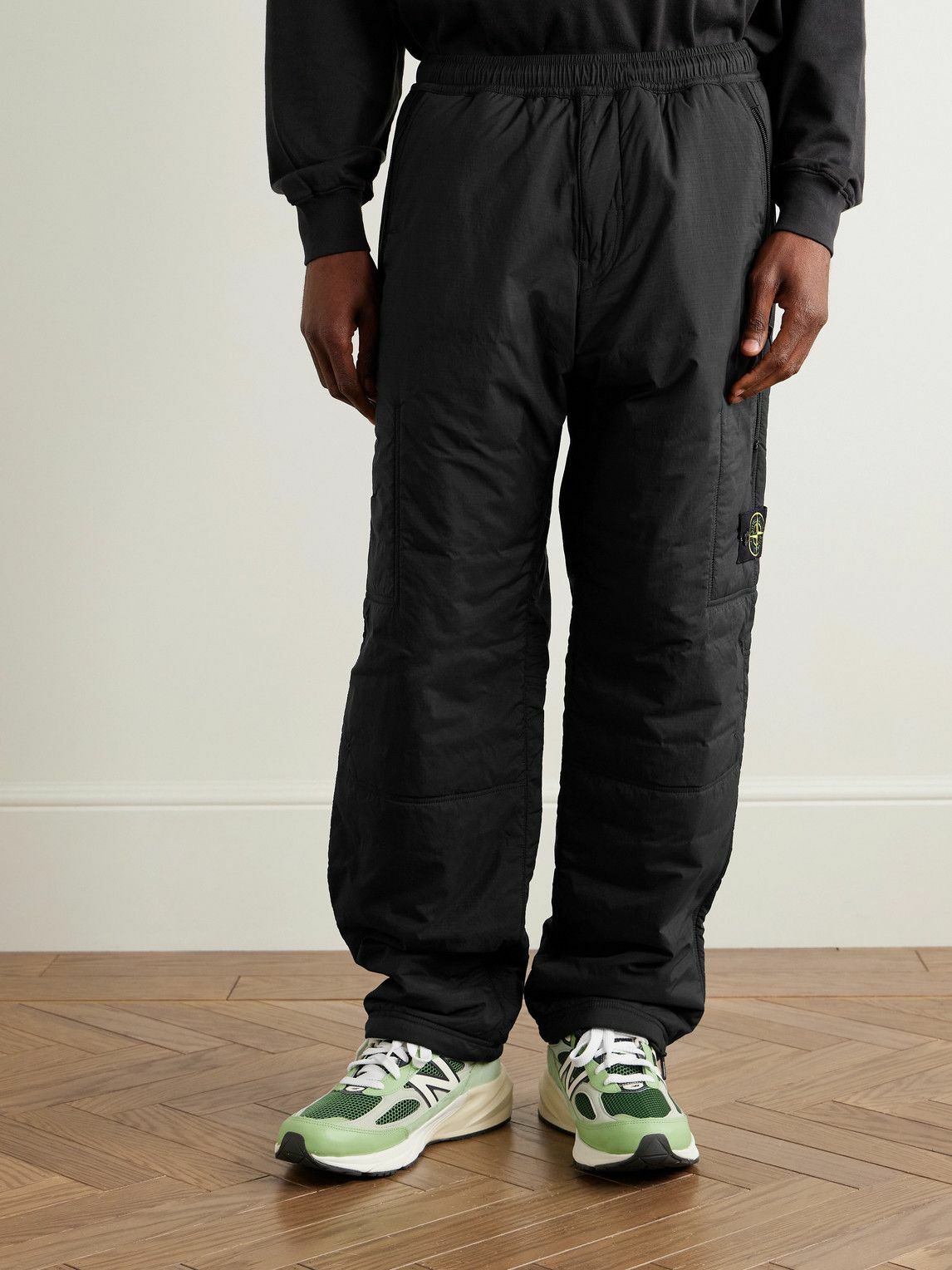 Stone Island - Straight-Leg Padded CORDURA® Nylon-Ripstop Trousers - Black