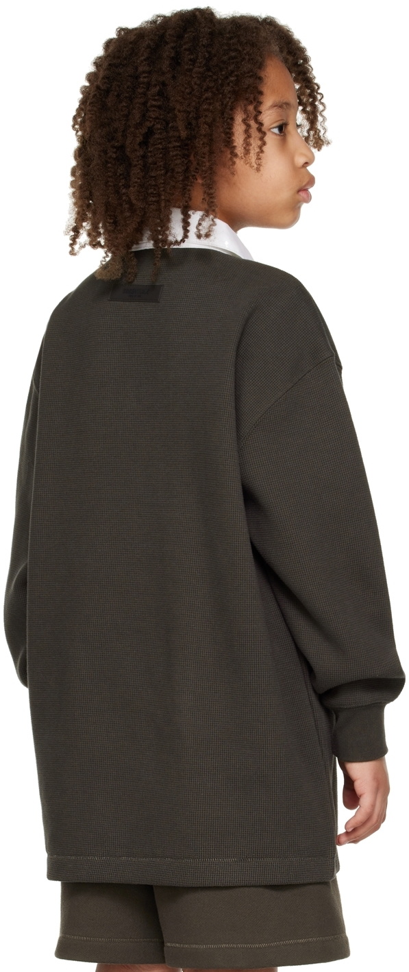 Essentials Kids Gray Button Polo