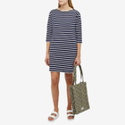 Armor-Lux Women's Stripe Dress in Seal/White