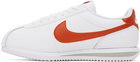 Nike White & Orange Cortez Sneakers