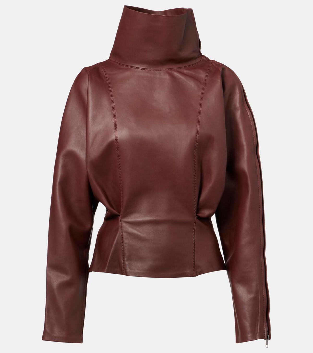 Victoria Beckham Leather turtleneck top