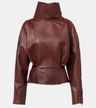 Victoria Beckham Leather turtleneck top