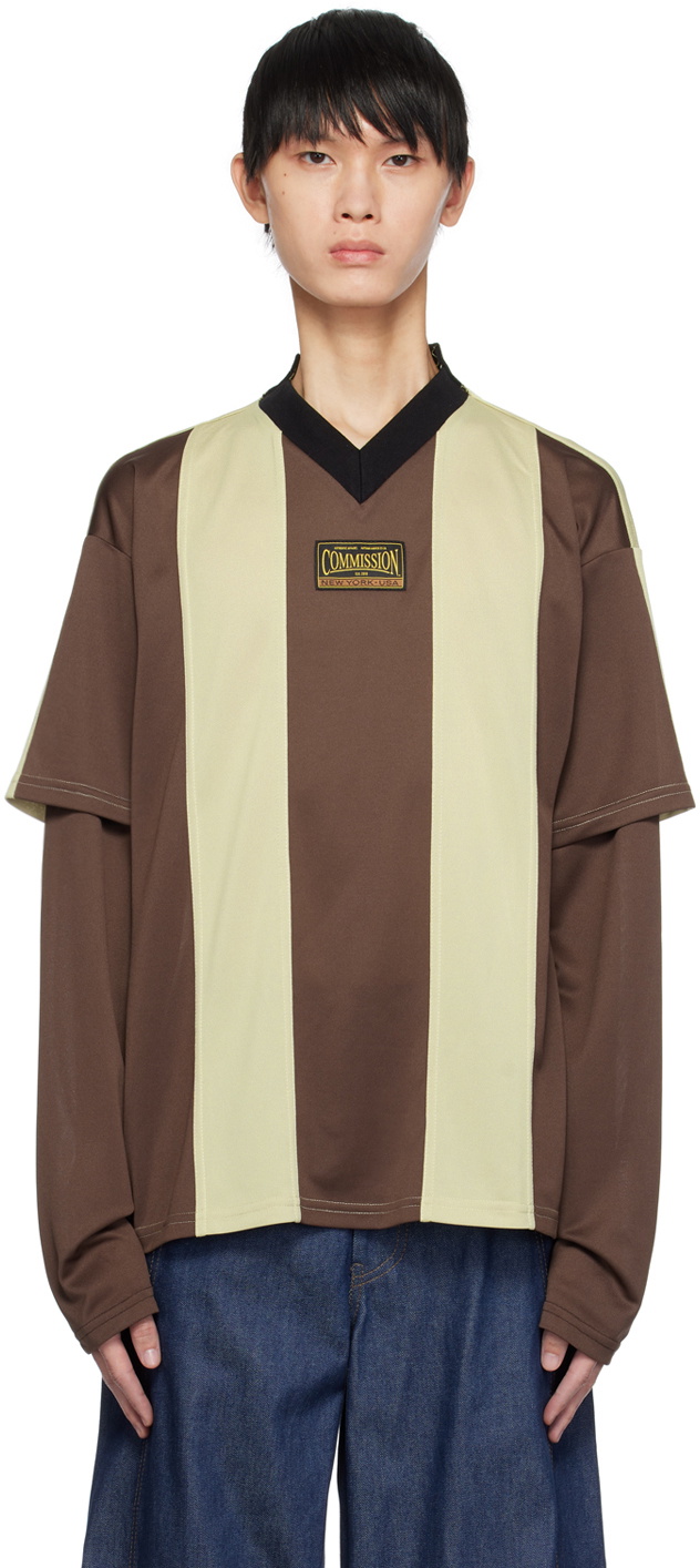 Commission Brown Soccer Long Sleeve T-Shirt
