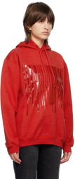 VTMNTS Red Dripping Barcode Hoodie