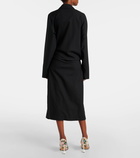 Loewe Wrap wool midi dress