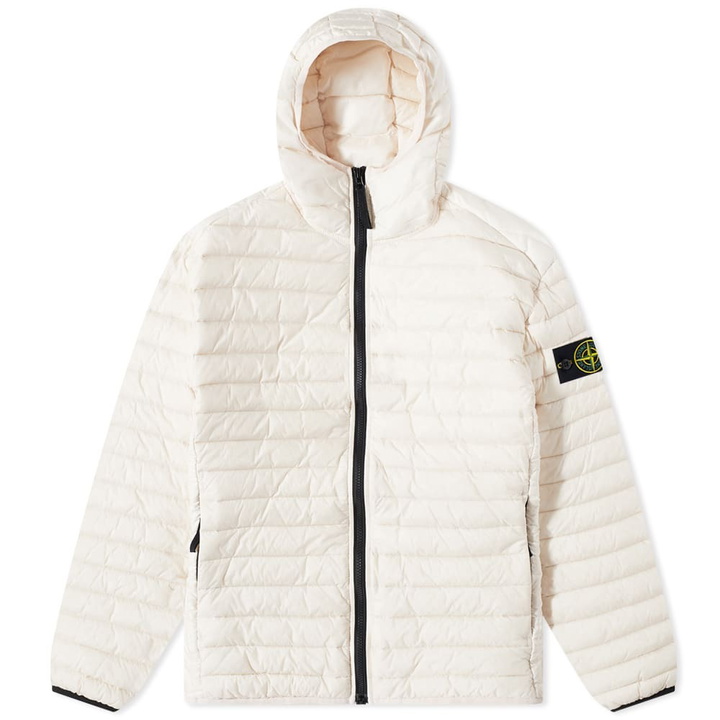 Photo: Stone Island Men's Lightweight Hooded Down Jacket in Light Pink