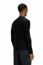 Diesel Mock-neck top with micro logo - T-Shirts - Unisex - Black