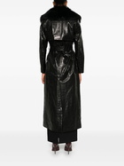 Nour Hammour Leather Trench Coat