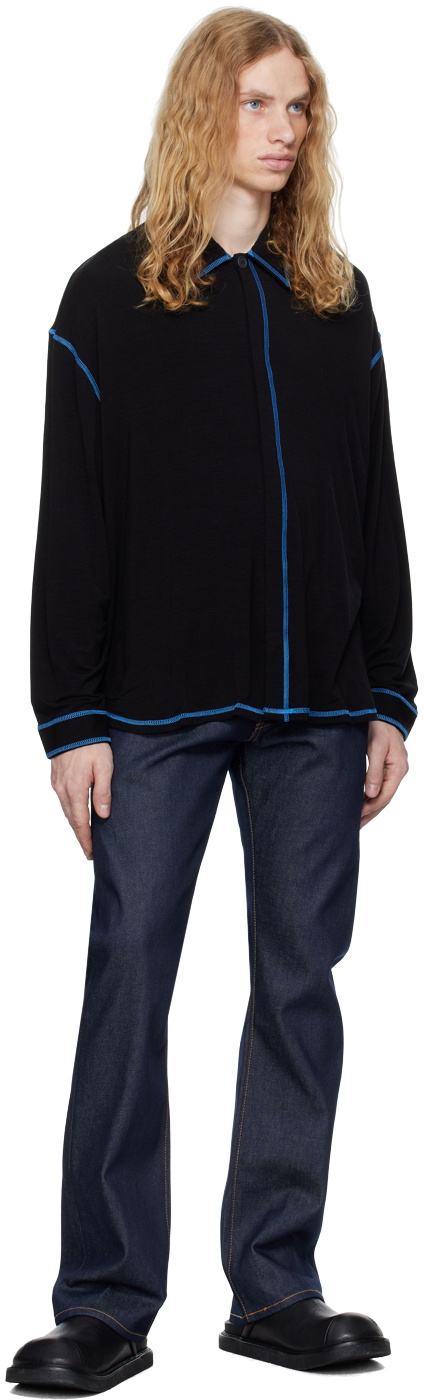 SUNNEI Black Jersey Over Shirt