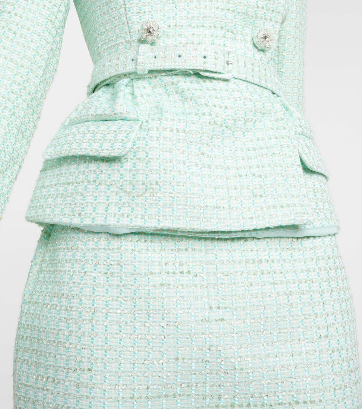 Self-Portrait Boucl midi dress Self-Portrait