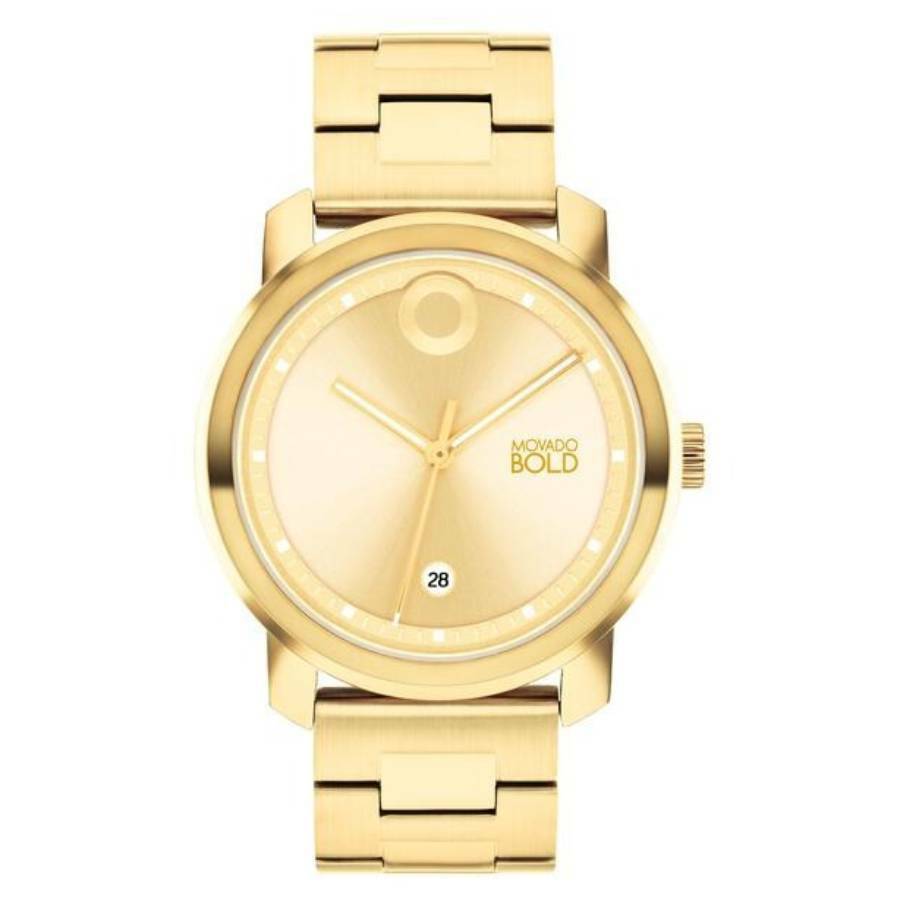 Movado Trend Propel Quartz Gold Dial Ladies Watch 3600989
