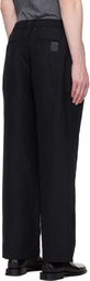 N.Hoolywood Black Tucked Trousers
