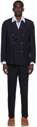 Dries Van Noten Navy Cotton Twill Suit