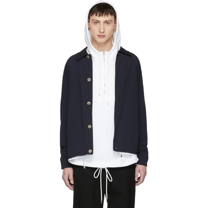 Photo: Tim Coppens Navy Double Shell Shirt Jacket
