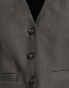 Brunello Cucinelli Womens Tailored Vest in Charcoal