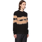 Davi Paris Black and Orange Rem Crewneck