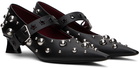 Stella McCartney Black Elsa Studded Kitten Heels