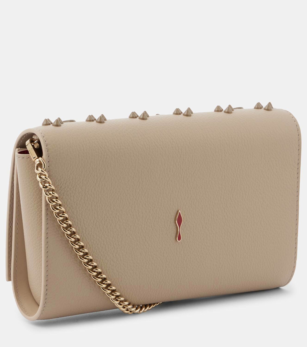 【Christian Louboutin】 Paloma embellished leather clutch Paloma embellished leather clutch in black - Christian
