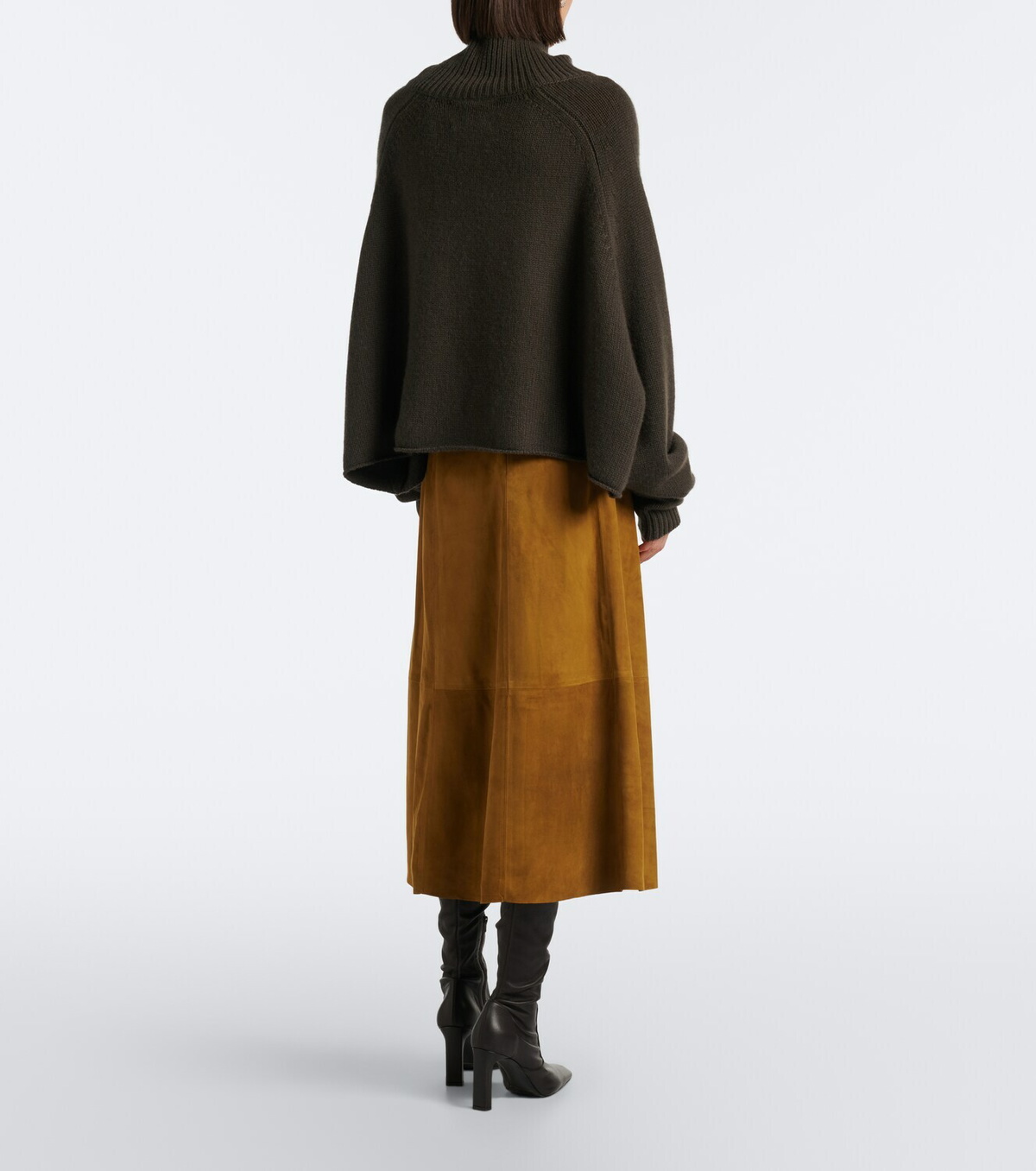 Vince Suede midi skirt