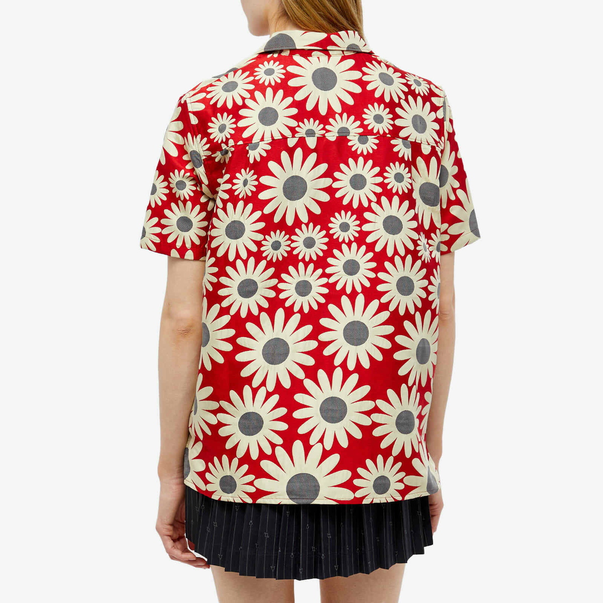 Andersson Bell Women's Daisy Jacquard Floral Shirt in Red