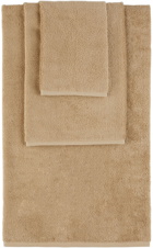 Tekla Beige Solid Three-Piece Towel Set