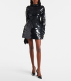 Sportmax Terfrite sequined jersey minidress