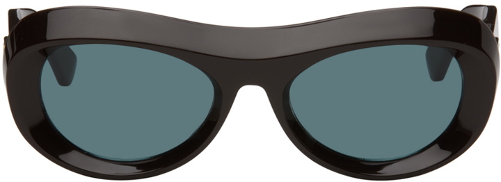 Photo: Bottega Veneta Brown Oval Sunglasses