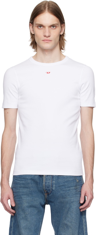 Photo: Diesel White D-Ribber-N T-shirt