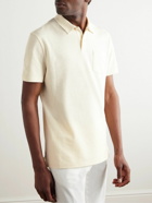 Ralph Lauren Purple label - Linen and Cotton-Blend Piqué Polo Shirt - Neutrals