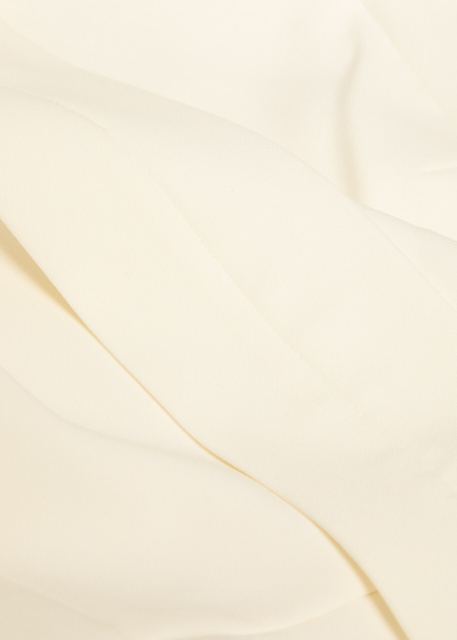 Roland Mouret Peplum Crepe Jacket Cream