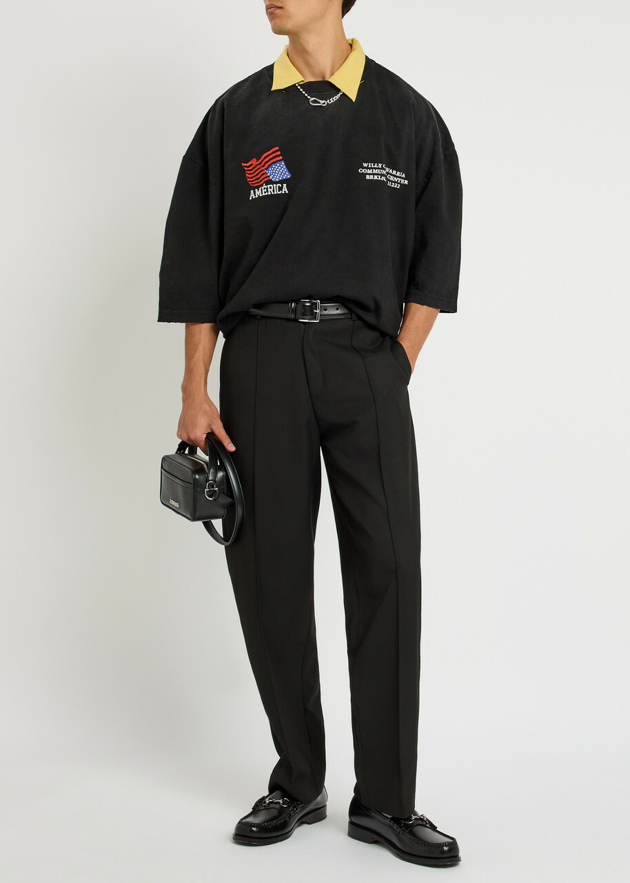 Willy Chavarria Printed Cotton T-shirt Black Willy Chavarria
