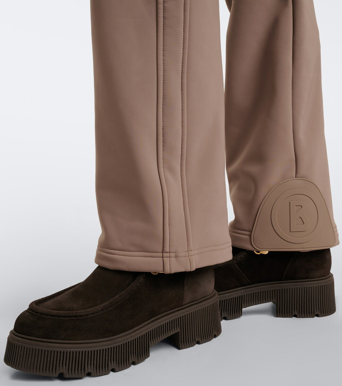 Bogner Turin shearling-trimmed suede lace-up boots