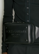 Dolce & Gabbana Embossed Logo Leather Crossbody Bag