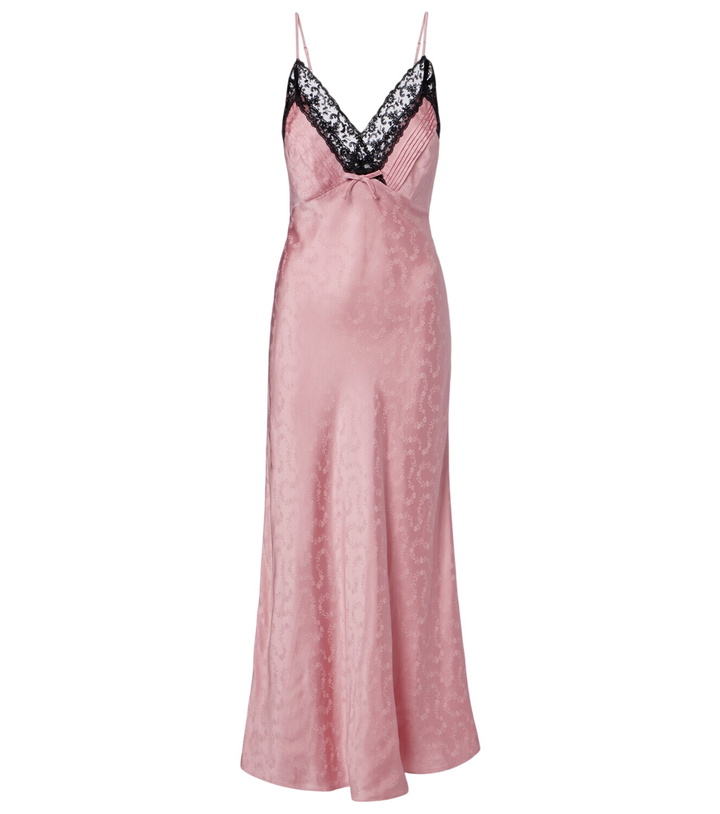 Photo: Rixo Alberta floral satin jacquard maxi dress